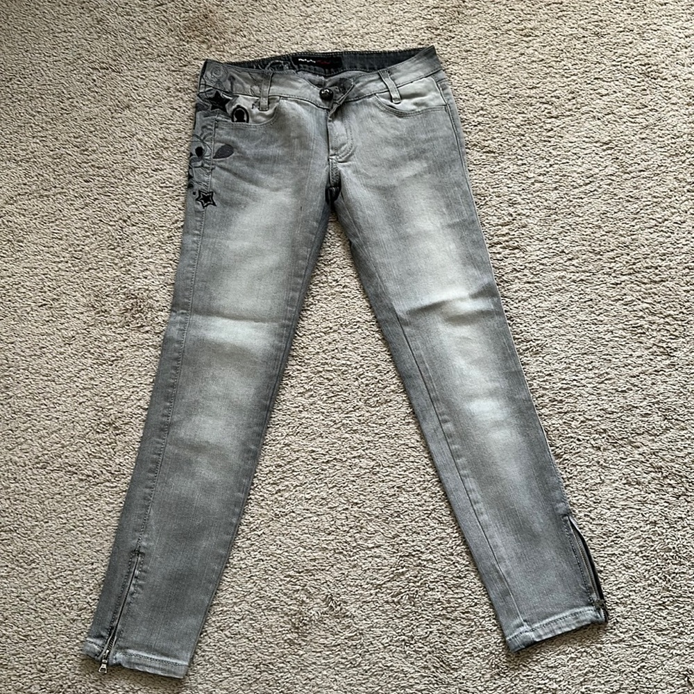 Miss Sixty embroidery cropped jeans
